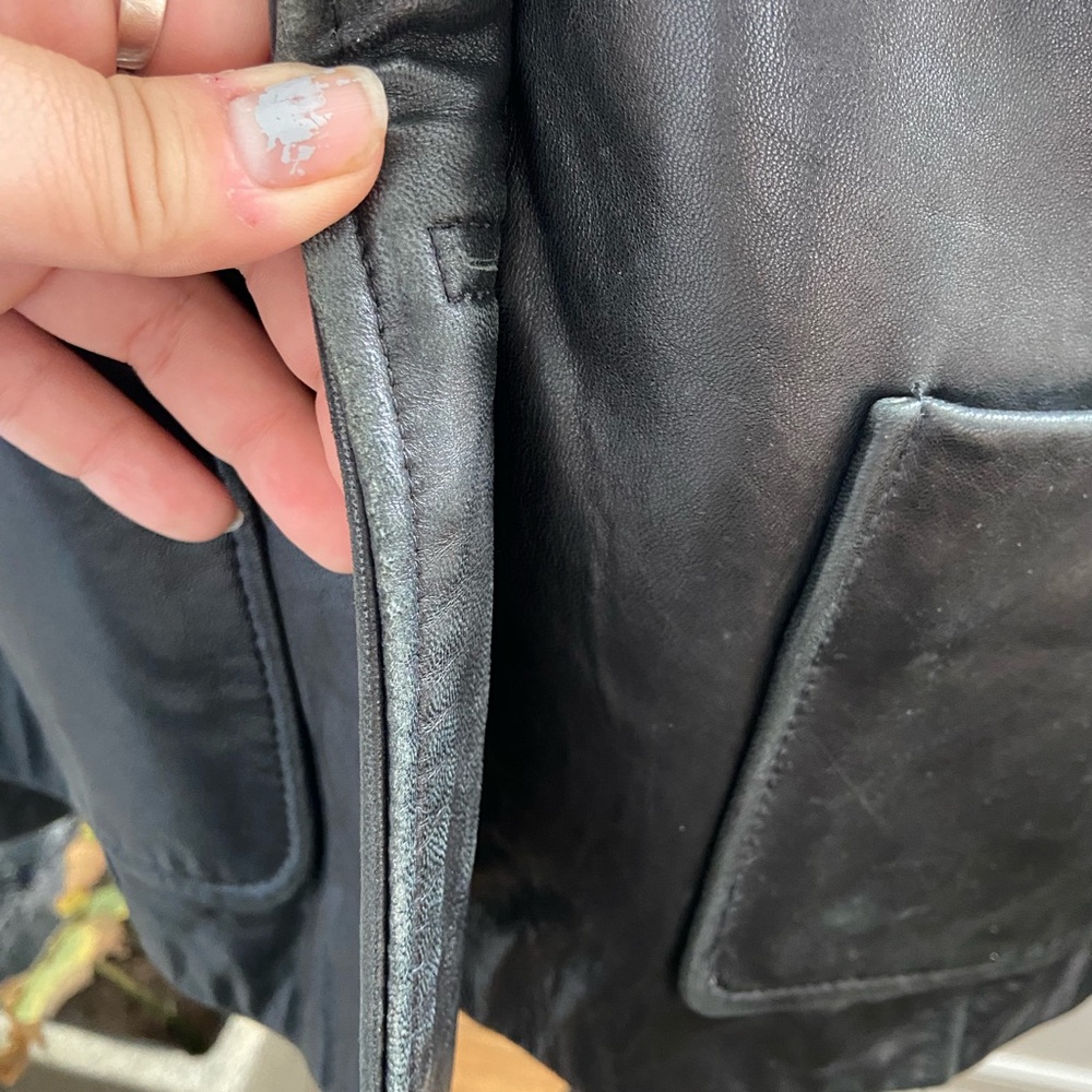 Carlisle Black Leather Blazer - Picture 3 of 7